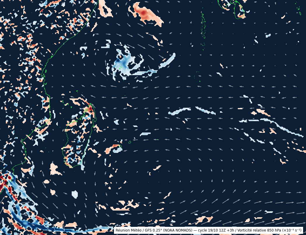 Vorticité 850 hPa (GFS, auto)